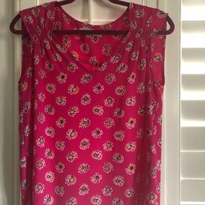Loft v-neck sleeveless top size small
